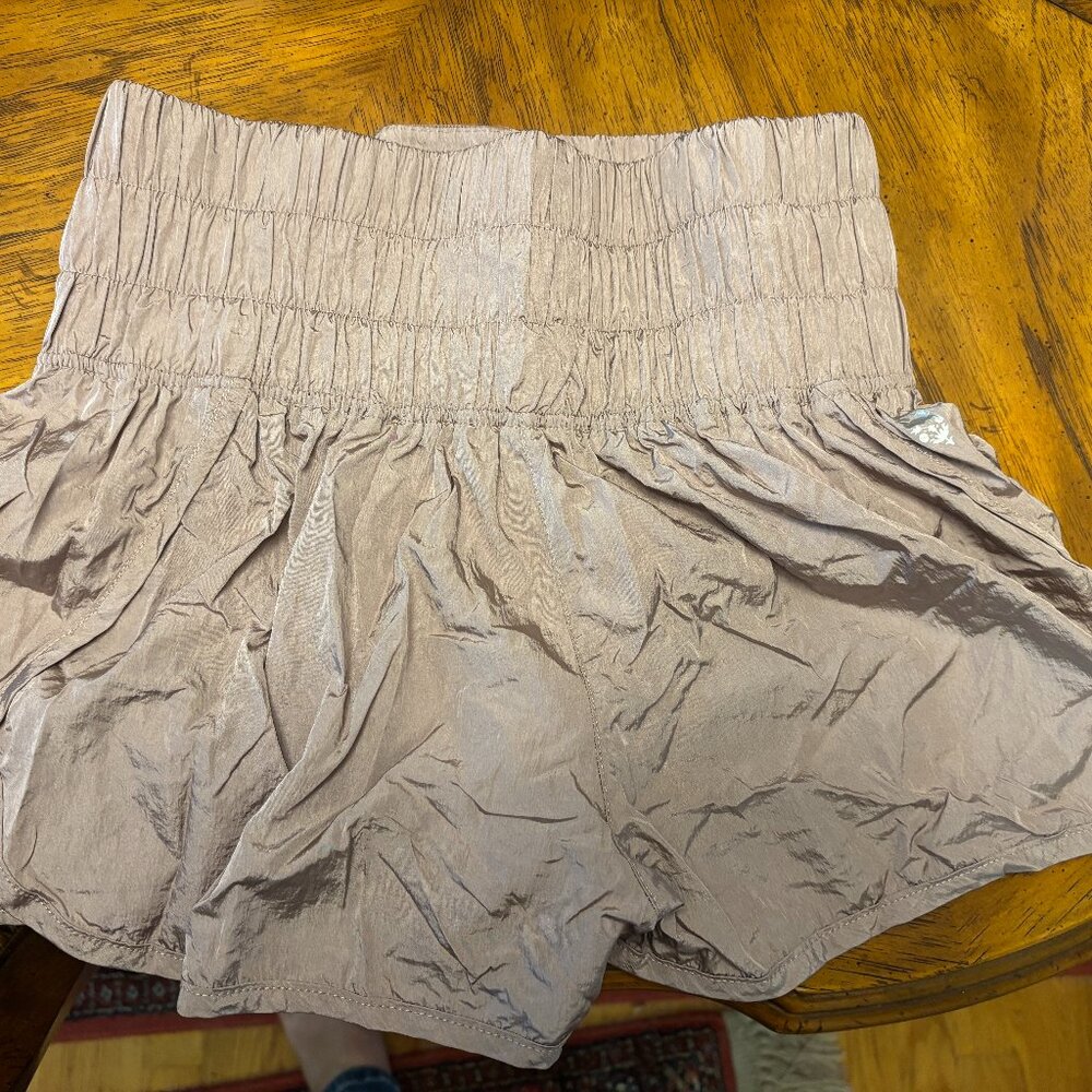 Taupe colored Free People Movement The Way Home Shorts size Medium - Picture 1 of 4